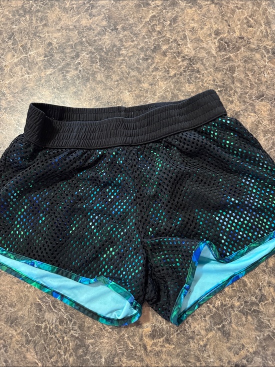Champion Pants - Champion Black Mesh Athletic Shorts with Teal Accent